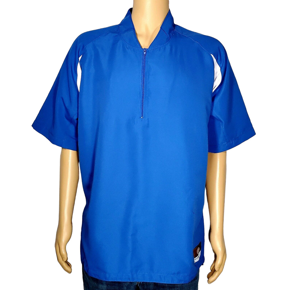 Louisville Slugger X-Dry Batting Cage Short Sleeve Pullover Size Medium Blue
